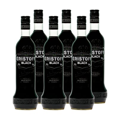 Vodka Eristoff Black Botella 700cc X6