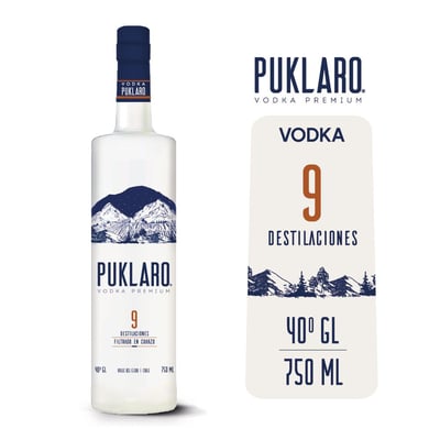 Vodka Puklaro botella 750 cc