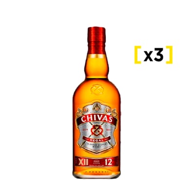 Whisky Chivas Regal 12 A�os 750 Cc X3