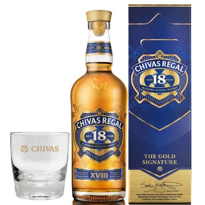 Whisky Chivas Regal 18 Años 750cc + Vaso