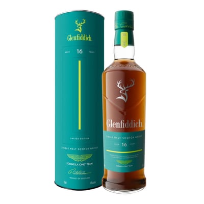 Whisky Glenfiddich 16 Años Single Malt - Edición Limitada Fórmula1 700cc