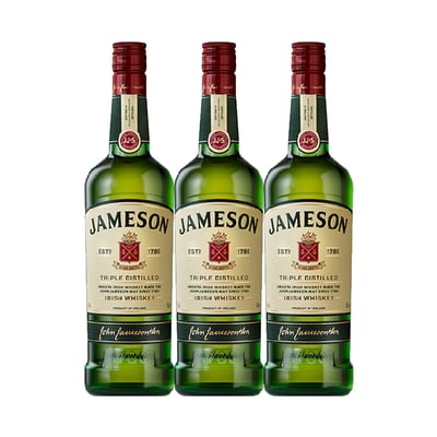 Whisky Jameson Triple Destilado Botella 750cc X3