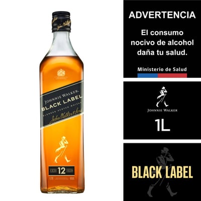 Whisky Johnnie Walker black etiqueta negra 1 L
