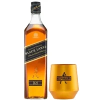 Whisky Johnnie Walker Black Label 750cc + Vaso Metalico