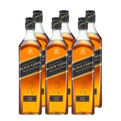 Whisky Johnnie Walker Black Label 750cc x6 ($21.990 c/u)