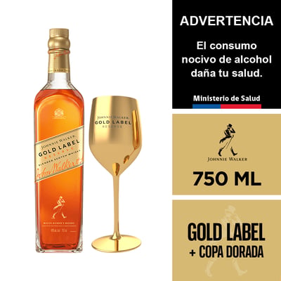 Whisky Johnnie Walker Gold 750 Ml + Copa