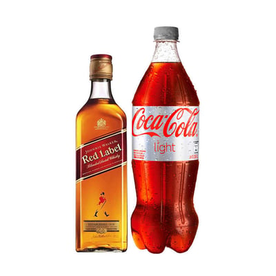 Whisky Johnnie Walker Red Label 750cc 40º alc. + 1 Coca Cola Light 1,5 Litros