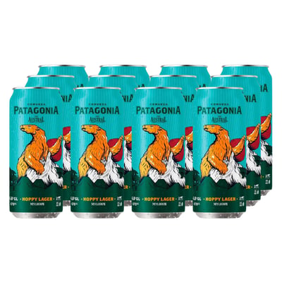 x12 Cerveza Austral Patagonia Hoppy Lager 470cc