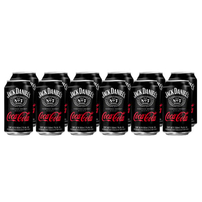 x12 Jack & Coke Jack Daniel's Coca Cola 7° 350ml