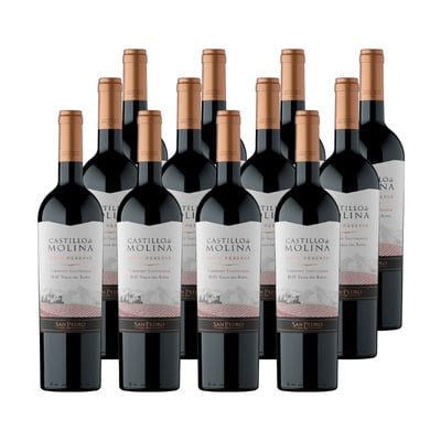 x12 Vino Castillo de Molina Gran reserva Cabernet Sauvignon 750cc ($4.890 c/u)