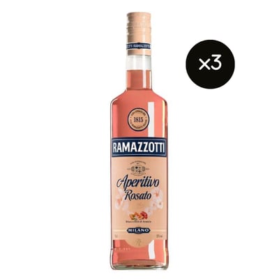 x3 Licor Aperitivo Ramazzotti Rosato 700cc