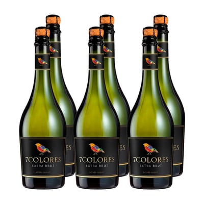 x6 Espumante 7 Colores Charmat Extra Brut 750cc ($3.998 c/u)