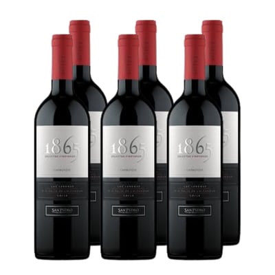 x6 Vino 1865 Selected Vineyards Carmenere 750cc ($10.790 c/u)