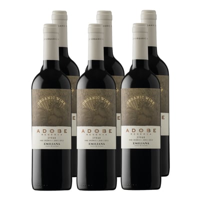 x6 Vino Adobe Reserva Syrah 750cc ($3.790 c/u)