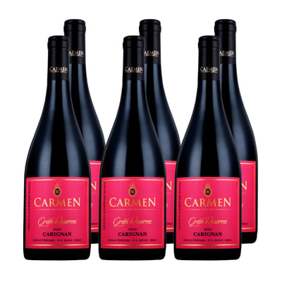 x6 Vino Carmen Gran Reserva Carignan 750cc ($4,990 c/u)