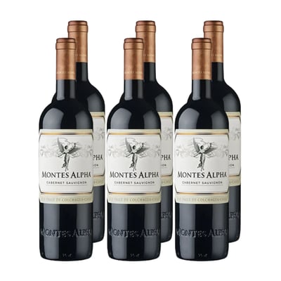 x6 Vino Montes Alpha Cabernet Sauvignon ($10.490 c/u)