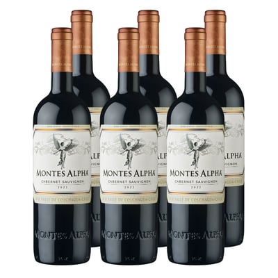 x6 Vino Montes Alpha Carmenere ($10.490 c/u)