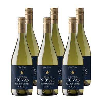 x6 Vino Novas Gran Reserva Organico Sauvignon Blanc 750cc