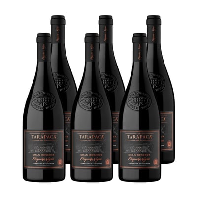 x6 Vino Tarapacá Gran Reserva Etiqueta Negra Carmenere 750cc ($10,490 c/u)