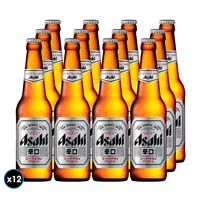 12x Cervezas Japonesa Asahi Super Dry Botella 330cc