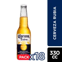 18x Cerveza Corona Extra Botellín 330cc