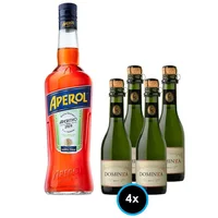 1x Licor Aperitivo Aperol 750cc + 4x Espumante Casa Silva Dominga Brut 375cc