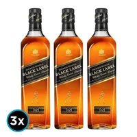 3 Whisky Johnnie Walker Black Label 750cc