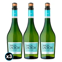 3x Espumante Undurraga Baron Lacroix Brut 750cc