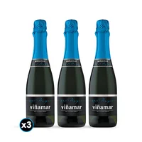 3x Espumante Viñamar Unique Brut Botella 375cc