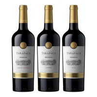3x Tarapacá Reserva: Vino Tarapacá Reserva Cabernet Sauvignon 750cc + Carmenere 750cc + Syrah 750cc