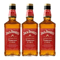 3x Whiskey Jack Daniels Fire de Tennessee 750cc