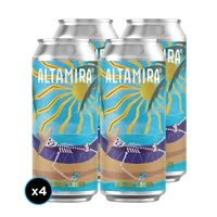 4x Cerveza Altamira Mexican Lager Lata 473cc