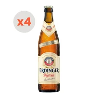 4x Cerveza Erdinger Weissbier 500cc