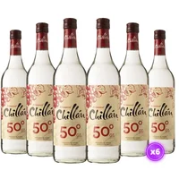6x Aguardiente Chillán 50°(destilado de grano) 900ml