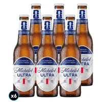 6x Cerveza Michelob Ultra en Botella 330cc