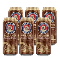 6x Cerveza Paulaner Weissbier Dunkel 5,3% alc - Lata 500cc