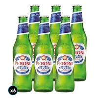 6x Cerveza Peroni Nastro Azzurro Botella 330cc