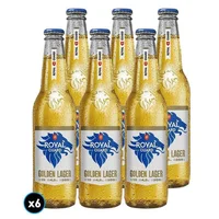 6x Cerveza Royal Guard Golden Lager en Botella 355cc