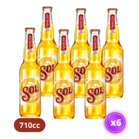 6x Cerveza Sol - Botella 710cc