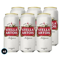 6x Cerveza Stella Artois en Lata 473cc