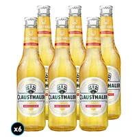 6x Cervezas Clausthaler Sin Alcohol Limón en Botella 330cc