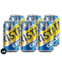 6x Cervezas Cristal Cero Lata 350cc