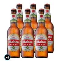 6x Cervezas Mahou Sin Gluten 5 Estrellas Botella 330cc