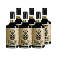 6x Licor Fernet Buhero Negro 39° 700cc