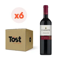 6x Vino Carmen Insigne 750cc ($2.190 c/u)
