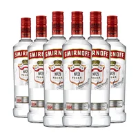 6x Vodka Smirnoff Original Red 37,5˚ - 700ml