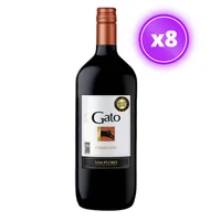 8x Vino Gato Botellón - Carmenere - 1.5L