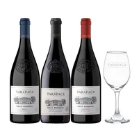 Arma tu pack - 3x Vino Tarapacá Gran Reserva Cepas 750cc + Copa Tarapacá de Regalo