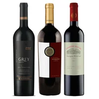 BLACK TRIO N°3: Vino Ventisquero Grey Carmenere 750cc + Vino Cousiño Macul Antiguas Reservas Carmenere 750cc + Vino Antawara Gran Reserva Carmenere 750cc