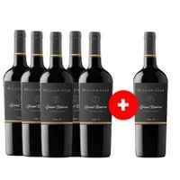 Caja de 6 unidades William Cole Gran Reserva Carmenere 5*6 $4.158 (PAGUE 5, LLEVE 6)